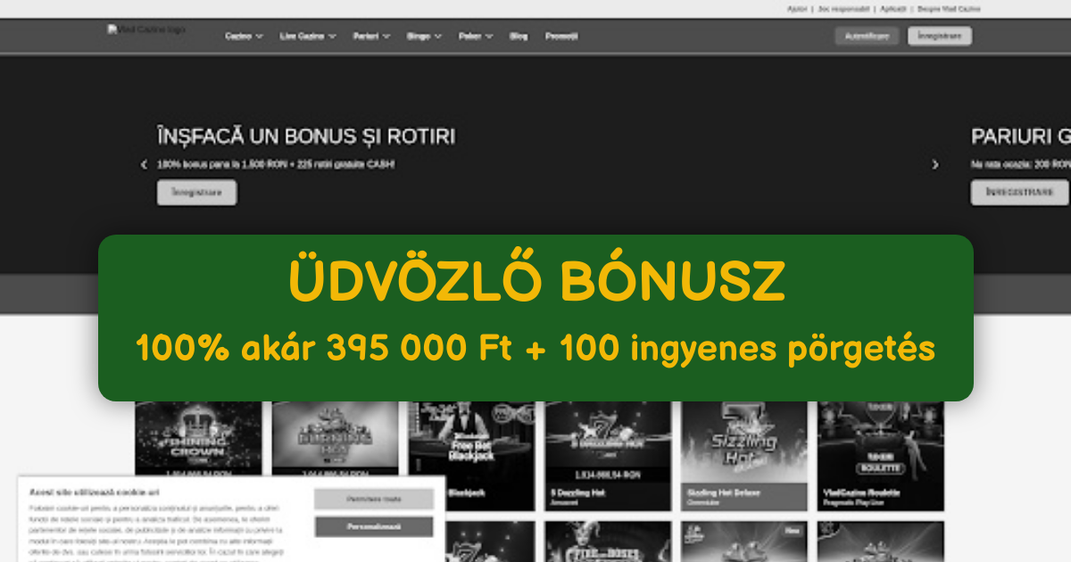 Vlad Cazino: Top Online Nyerőgépek 200 000 Ft Bónusszal
